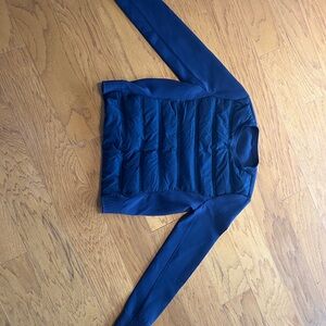 Lululemon blue down filled sweater